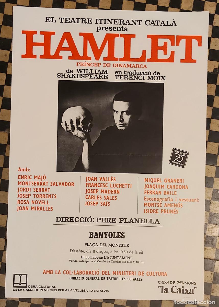 Carteles: cartel poster Hamlet - TEATRe itinerant catal&agrave; - banyoles