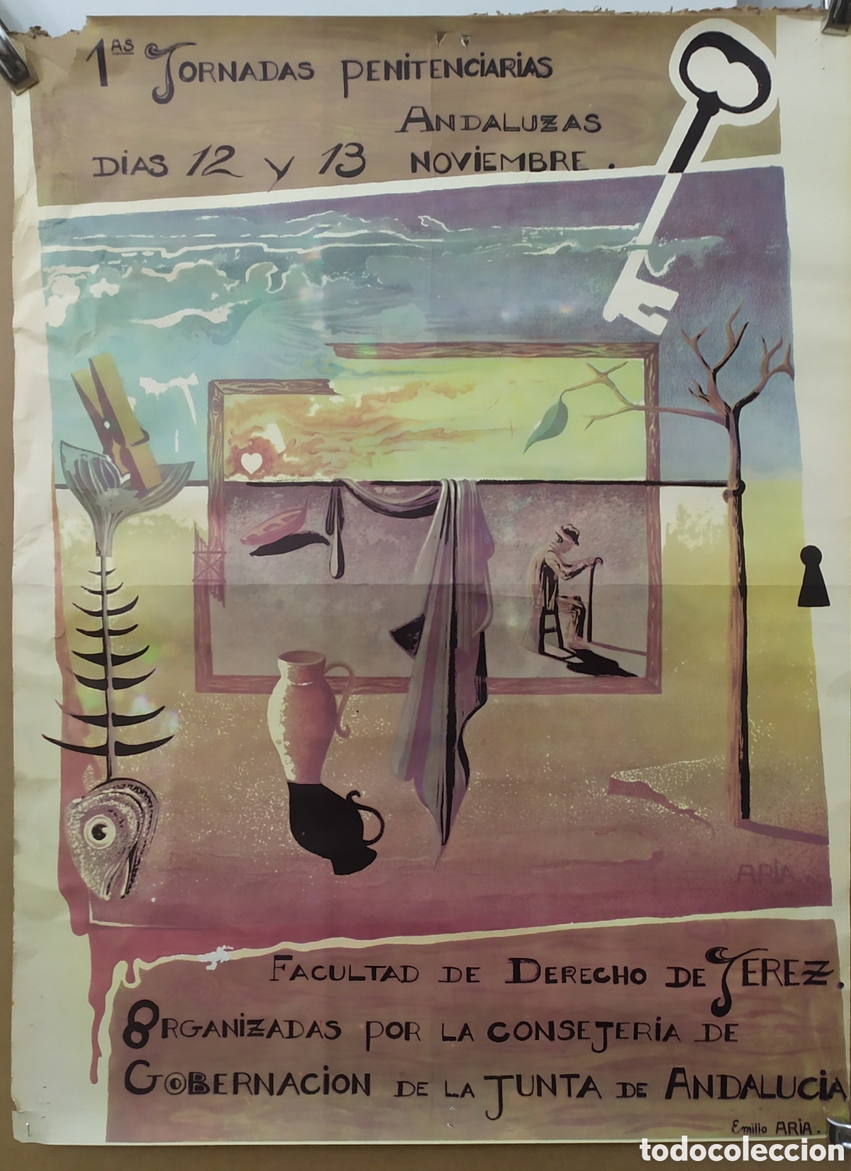 Carteles: Cartel original: 1&deg; Jornadas Penitenciarias Andaluzas