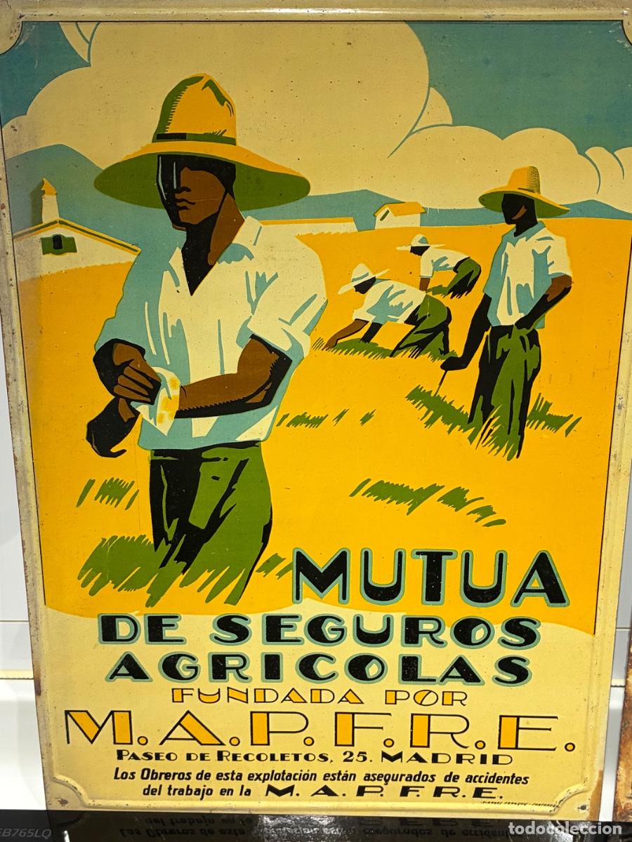 Carteles: 2 CARTELES DE LA MUTUA DE SEGUROS AGR&Iacute;COLAS DE MAPFRE - Foto 4