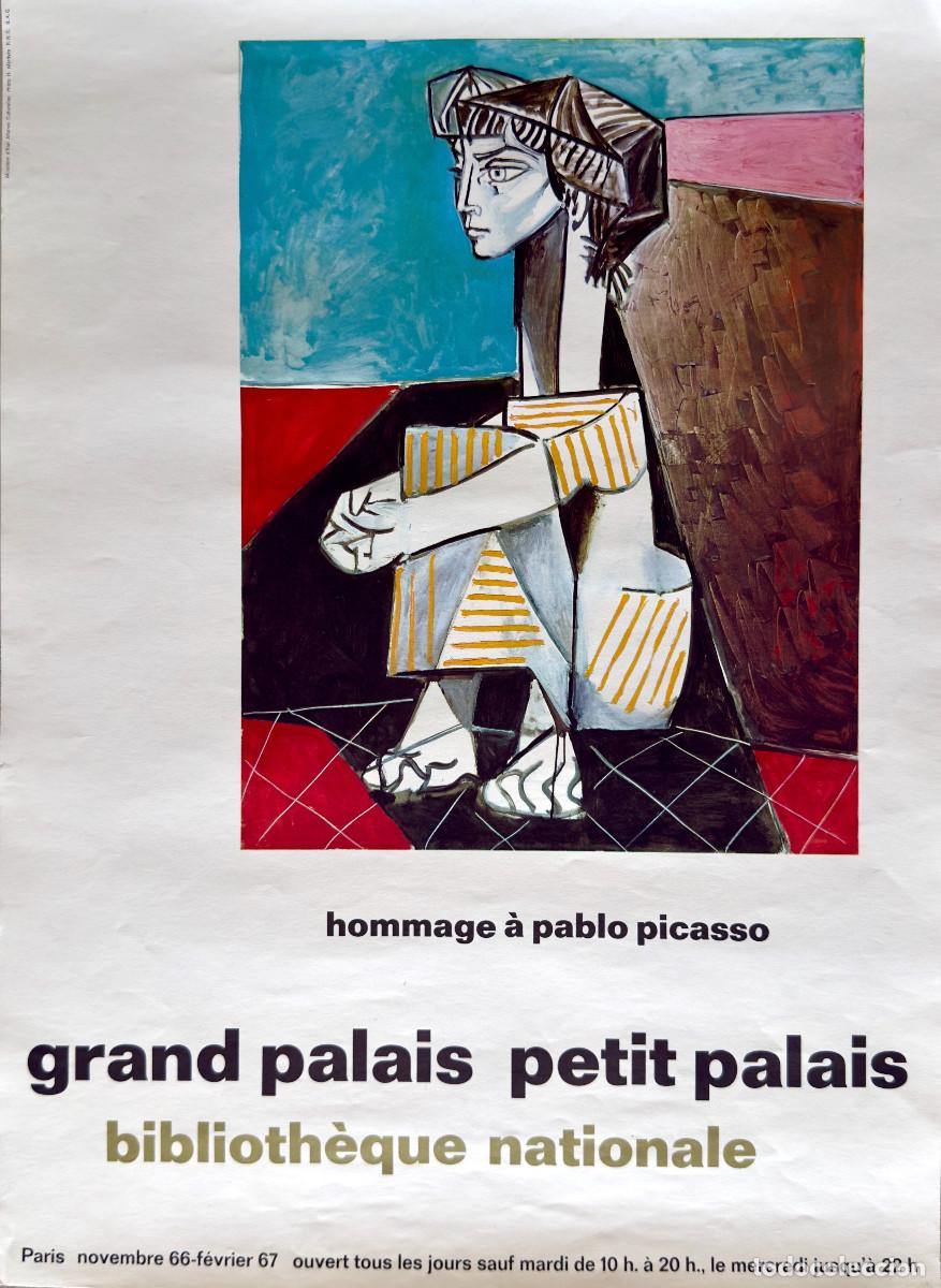 Cartazes: Pablo Picasso &ndash; Affiche originale Hommage &agrave; Picasso 1966-67 &ndash; Grand Palais