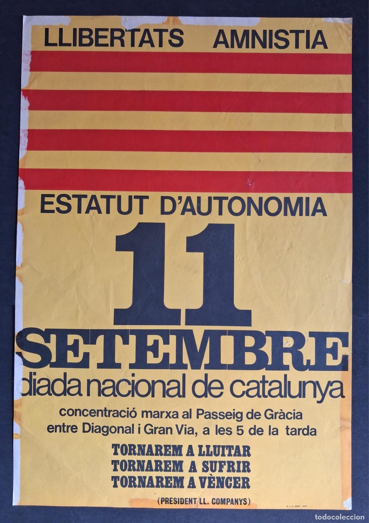 Carteles: CARTEL - POSTER - 11 SETEMBRE (DIADA NACIONAL DE CATALUNYA)