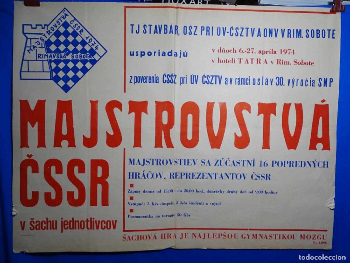 Carteles: GRAN CARTEL AJEDREZ MAJSTROUSTV&Aacute; CSSR. 1974