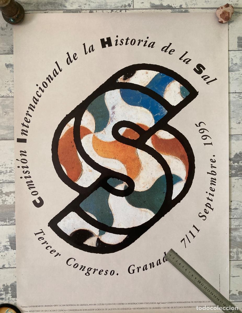 Carteles: Comisi&oacute;n Internacional de la Historia de la Sal cartel Granada Tercer Congreso 1995