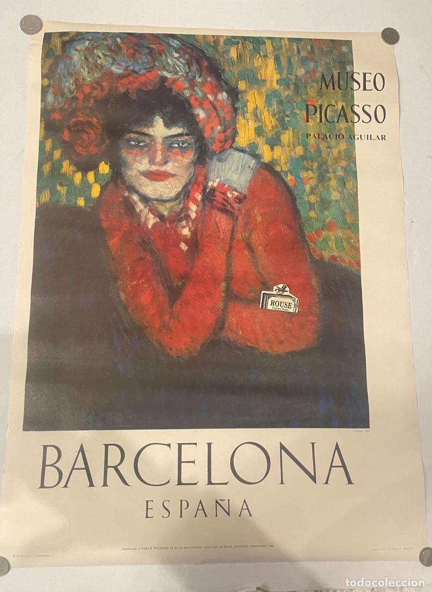Carteles: PICASSO - 1966 CARTEL MUSEO PICASSO PALACIO AGUILAR , BARCELONA ESPA&Ntilde;A HOMENAJE A PABLO PICASSO EN