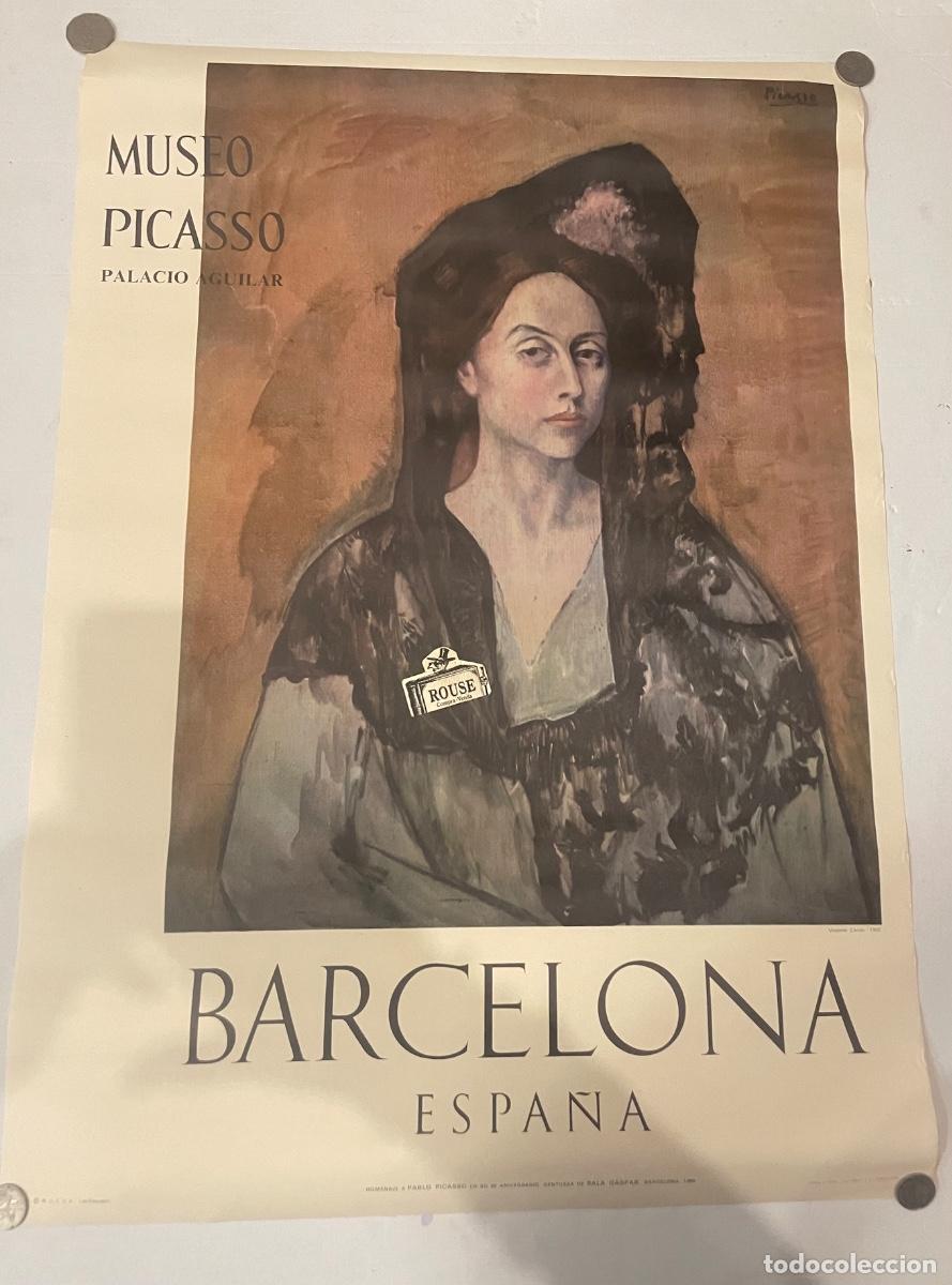 Carteles: PICASSO - 1966 CARTEL MUSEO PICASSO PALACIO AGUILAR , BARCELONA ESPA&Ntilde;A HOMENAJE A PABLO PICASSO EN