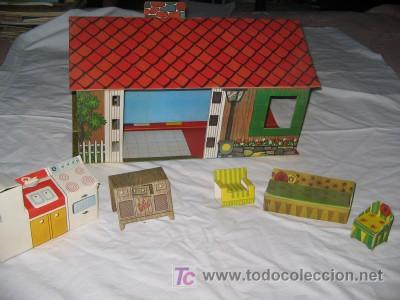 Casas de mu&ntilde;ecas: CASA DE MU&Ntilde;ECAS MONTABLE CON MUEBLES DAYPA - Foto 3