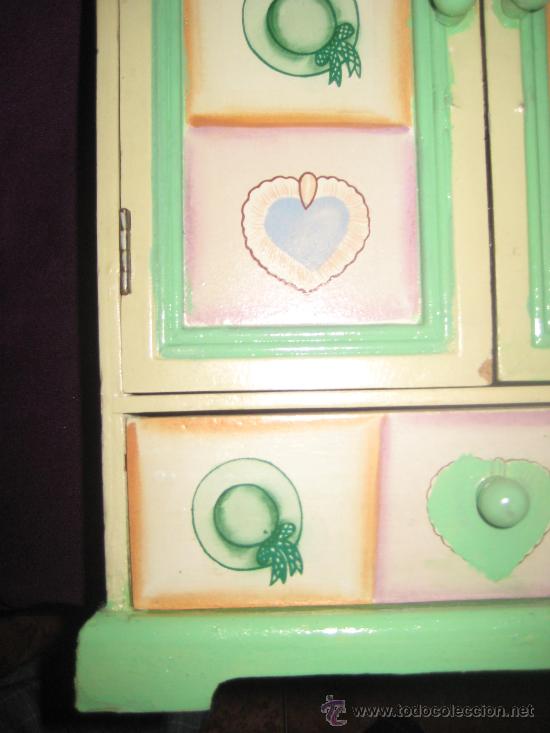 Casas de mu&ntilde;ecas: ANTIGUO  ARMARIO DE MU&Ntilde;ECAS .DE MADERA . - Foto 10