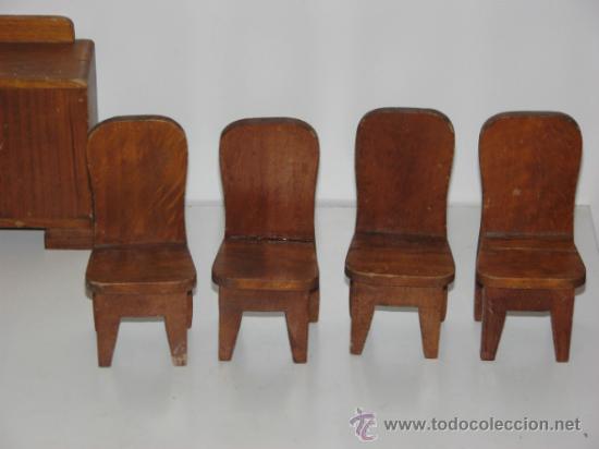 Casas de mu&ntilde;ecas: CONJUNTO COMEDOR DE JUGUETE EN MADERA - Foto 4