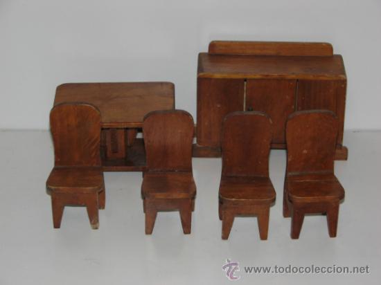Casas de mu&ntilde;ecas: CONJUNTO COMEDOR DE JUGUETE EN MADERA - Foto 2