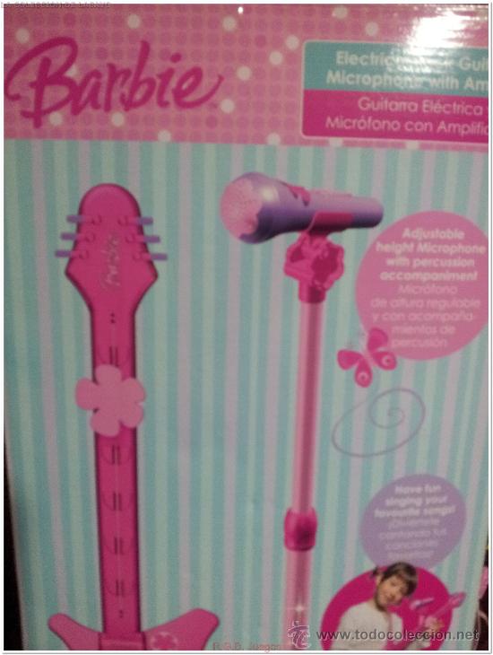 Casas de mu&ntilde;ecas: GUITARRA ELECTRICA Y MICROFONO AMPLIFICADO BARBIE - Foto 3