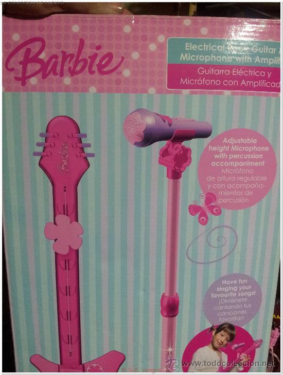 Casas de mu&ntilde;ecas: GUITARRA ELECTRICA Y MICROFONO AMPLIFICADO BARBIE - Foto 4