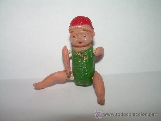 Casas de mu&ntilde;ecas: ANTIGUA MU&Ntilde;ECA DE CELULOIDE PARA CASAS DE MU&Ntilde;ECAS. - Foto 1