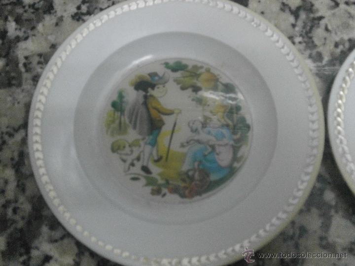 Casas de mu&ntilde;ecas: 2 ANTIGUOS PLATOS - Foto 2