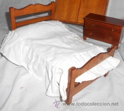 Casas de mu&ntilde;ecas: DORMITORIO DE MADERA PARA MU&Ntilde;ECA - Foto 2