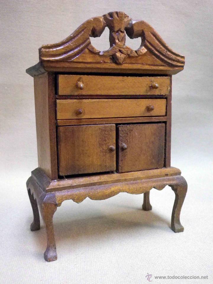 Casas de mu&ntilde;ecas: COMPLEMENTO CASA DE MU&Ntilde;ECAS, MUEBLE COMEDOR, ALACENA DE MADERA, 1940s - Foto 13