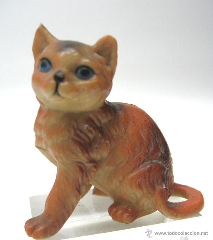 Casas de mu&ntilde;ecas: Bello gato vintage casa de mu&ntilde;ecas celuloide - Foto 1