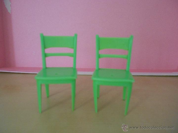 Casas de mu&ntilde;ecas: sillas plastico 6cm alto - Foto 1