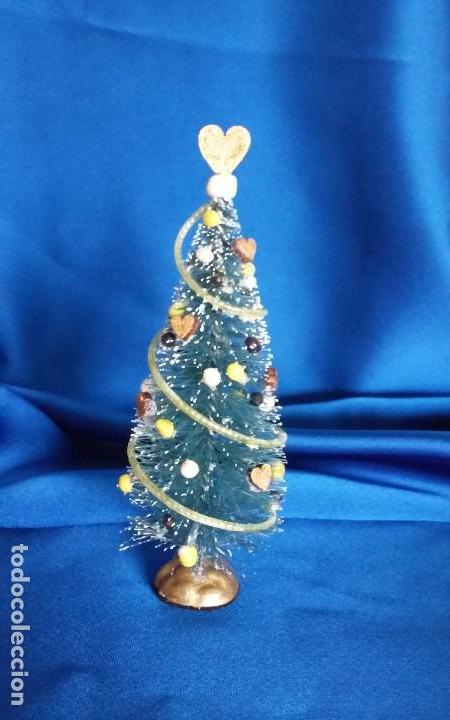 árbol de navidad artesanal en miniatura para ca - Comprar Casas de Muñecas antiguas, Complementos y Mobiliario en - 123483215