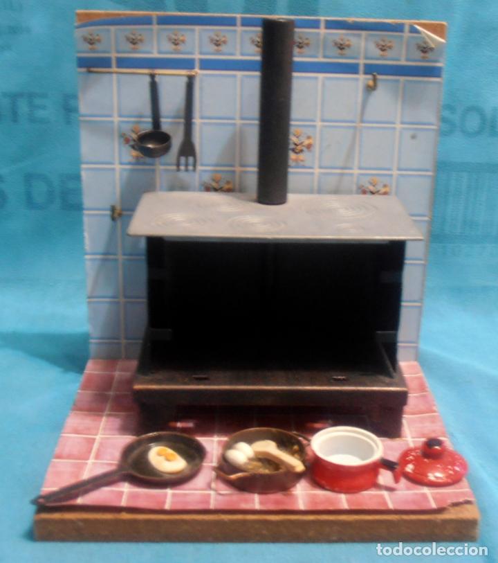 Casas de mu&ntilde;ecas: COCINA DE HIERRO CON CHIMENEA, PARA CASA DE MU&Ntilde;ECAS - Foto 2