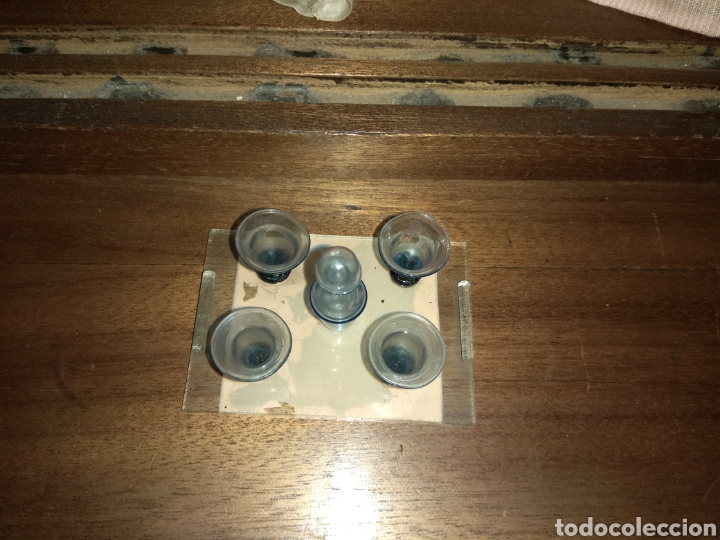 Casas de mu&ntilde;ecas: Bandeja con Licorera y Copas - Casa de Mu&ntilde;ecas - - Foto 2