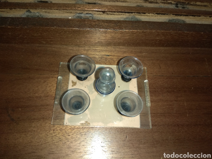 Casas de mu&ntilde;ecas: Bandeja con Licorera y Copas - Casa de Mu&ntilde;ecas - - Foto 3