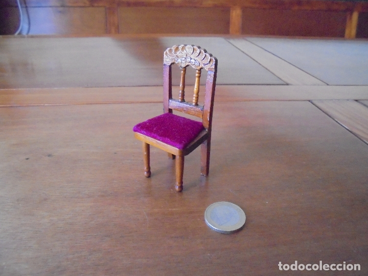 Casas de mu&ntilde;ecas: SILLA DE MADERA PARA CASA DE MU&Ntilde;ECAS - Foto 4