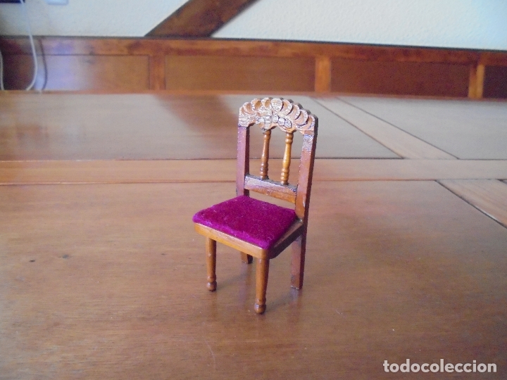 Casas de mu&ntilde;ecas: SILLA DE MADERA PARA CASA DE MU&Ntilde;ECAS - Foto 1