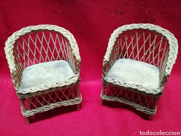 Casas de mu&ntilde;ecas: sillones de mimbre para mu&ntilde;ecas - Foto 1