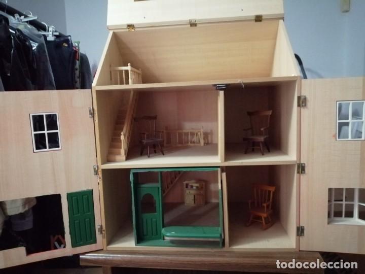 Casas de mu&ntilde;ecas: VISTOSA CASA DE MU&Ntilde;ECAS DE MADERA. - Foto 5