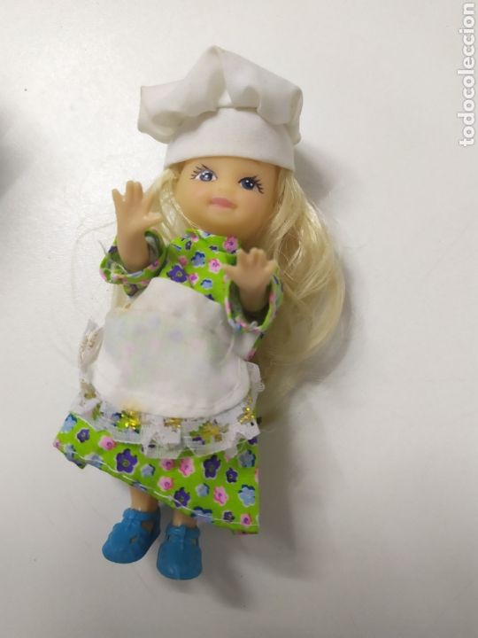Casas de mu&ntilde;ecas: Mu&ntilde;eca y cocina de 12 cm, a&ntilde;os 70. - Foto 6