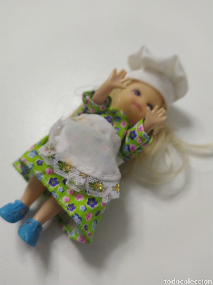 Casas de mu&ntilde;ecas: Mu&ntilde;eca y cocina de 12 cm, a&ntilde;os 70. - Foto 11