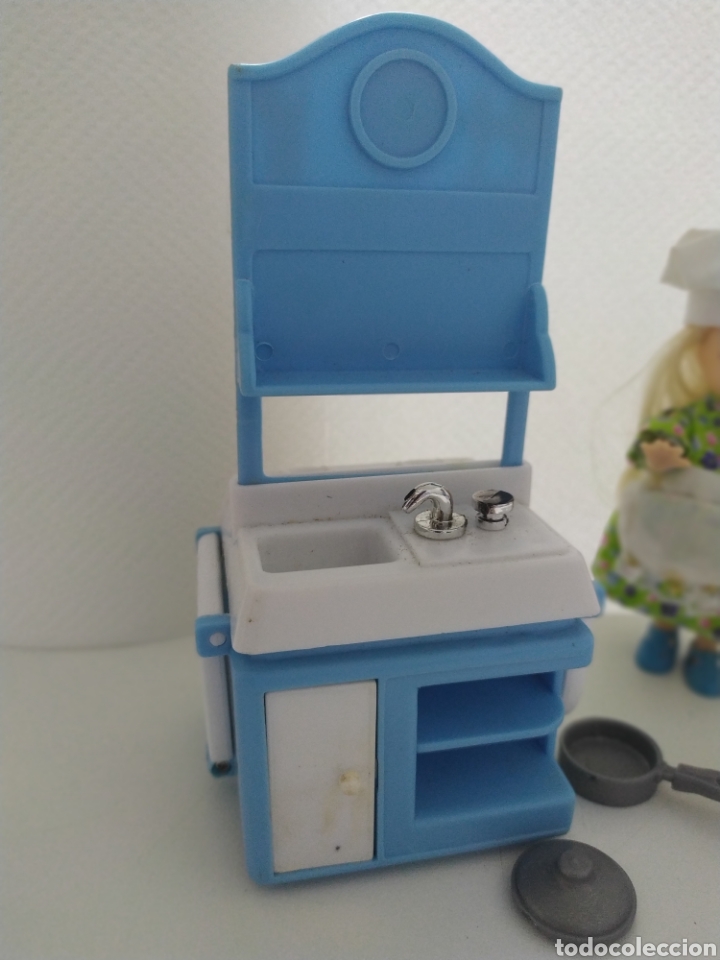 Casas de mu&ntilde;ecas: Mu&ntilde;eca y cocina de 12 cm, a&ntilde;os 70. - Foto 17