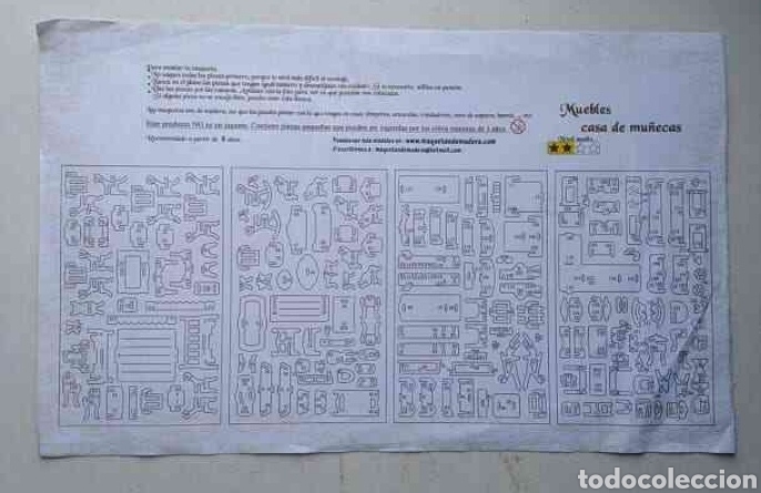 Casas de mu&ntilde;ecas: Muebles casa madera de mu&ntilde;ecas ( completo ) - Foto 1