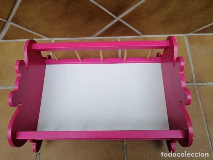 Casas de mu&ntilde;ecas: Preciosa CUNA DE MADERA para mu&ntilde;eca - Foto 5