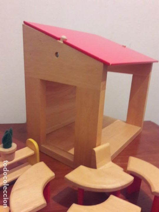 Casas de mu&ntilde;ecas: Escuela .Colegio. Madera. Desmontable - Foto 3