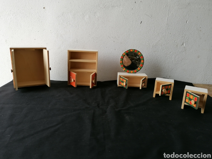 Casas de mu&ntilde;ecas: Lote de muebles de mu&ntilde;ecas a&ntilde;os 60 - Foto 3