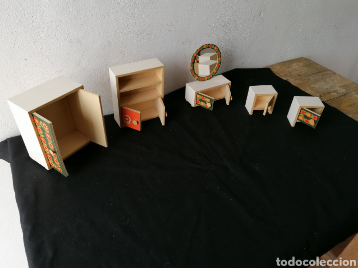 Casas de mu&ntilde;ecas: Lote de muebles de mu&ntilde;ecas a&ntilde;os 60 - Foto 4