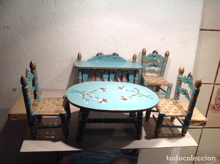 Casas de mu&ntilde;ecas: Conjunto comedor madera . Casa de mu&ntilde;ecas - Foto 1