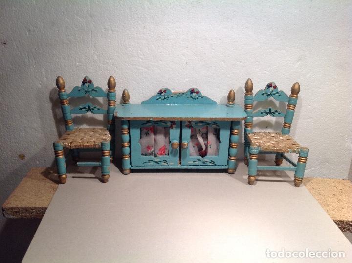 Casas de mu&ntilde;ecas: Conjunto comedor madera . Casa de mu&ntilde;ecas - Foto 2