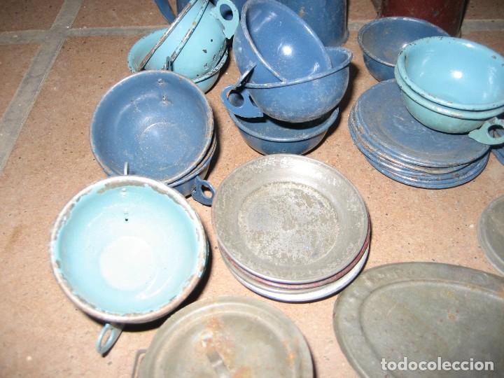 Casas de Muñecas: antiguo lote de utensilios cocina de hojalata para casa de muñecas vajilla taza jarra plato - Foto 4 - 265563534