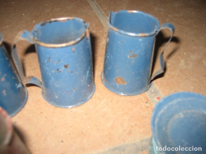 Casas de Muñecas: antiguo lote de utensilios cocina de hojalata para casa de muñecas vajilla taza jarra plato - Foto 11 - 265563534