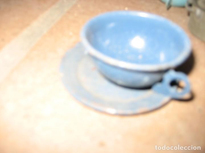 Casas de Muñecas: antiguo lote de utensilios cocina de hojalata para casa de muñecas vajilla taza jarra plato - Foto 12 - 265563534