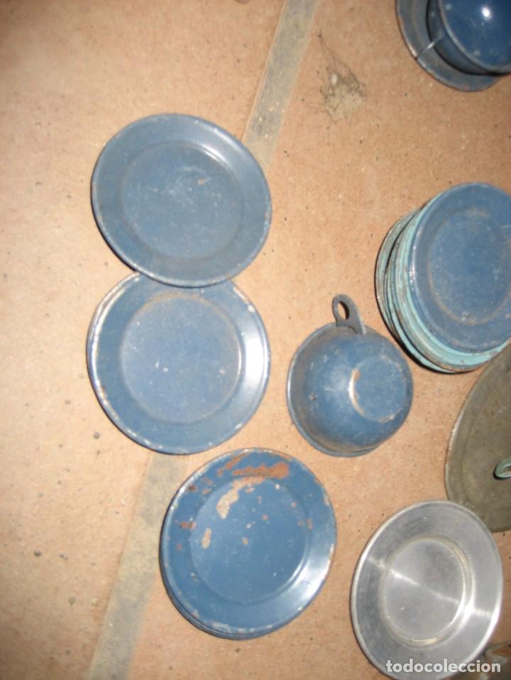Casas de Muñecas: antiguo lote de utensilios cocina de hojalata para casa de muñecas vajilla taza jarra plato - Foto 17 - 265563534