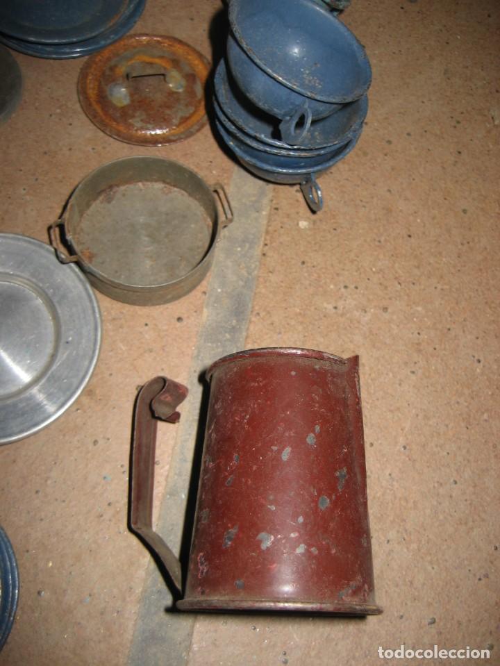 Casas de Muñecas: antiguo lote de utensilios cocina de hojalata para casa de muñecas vajilla taza jarra plato - Foto 19 - 265563534