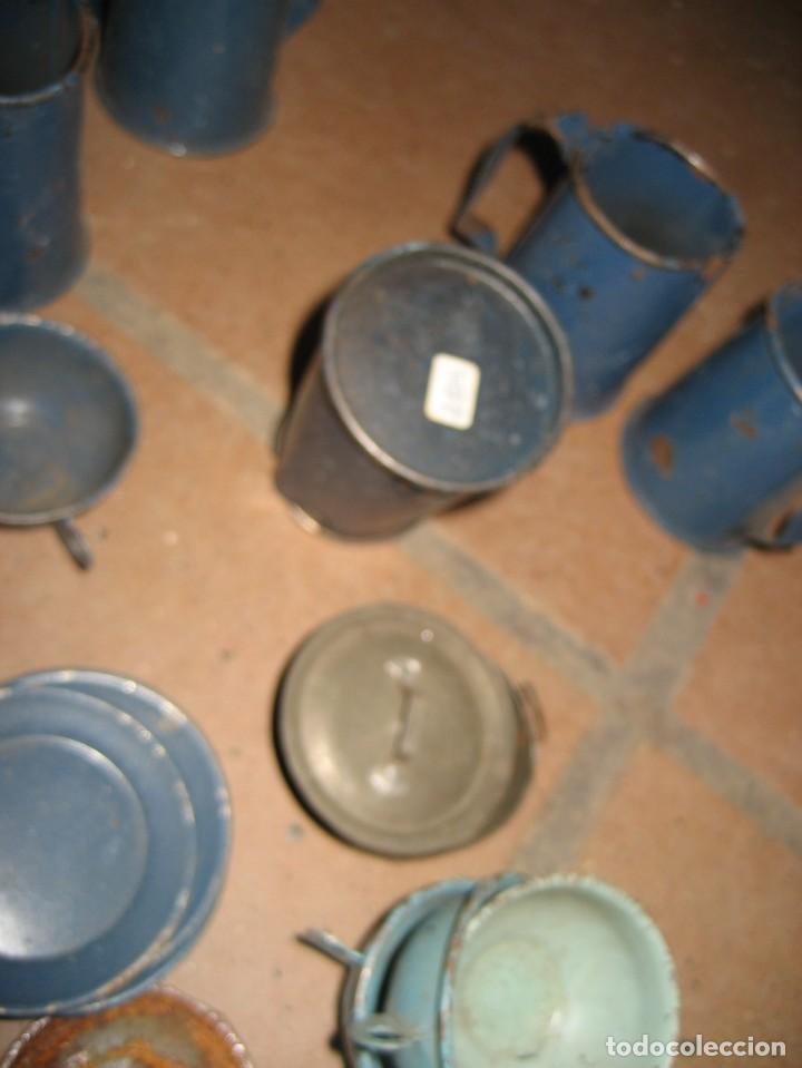 Casas de Muñecas: antiguo lote de utensilios cocina de hojalata para casa de muñecas vajilla taza jarra plato - Foto 23 - 265563534