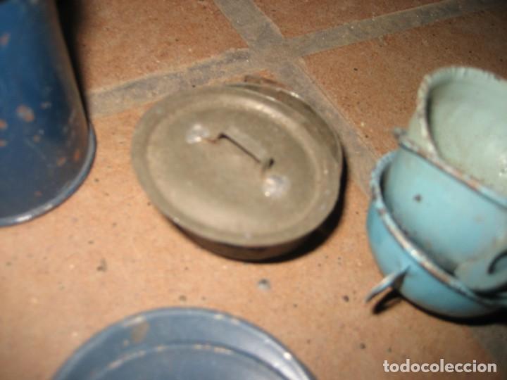 Casas de Muñecas: antiguo lote de utensilios cocina de hojalata para casa de muñecas vajilla taza jarra plato - Foto 26 - 265563534