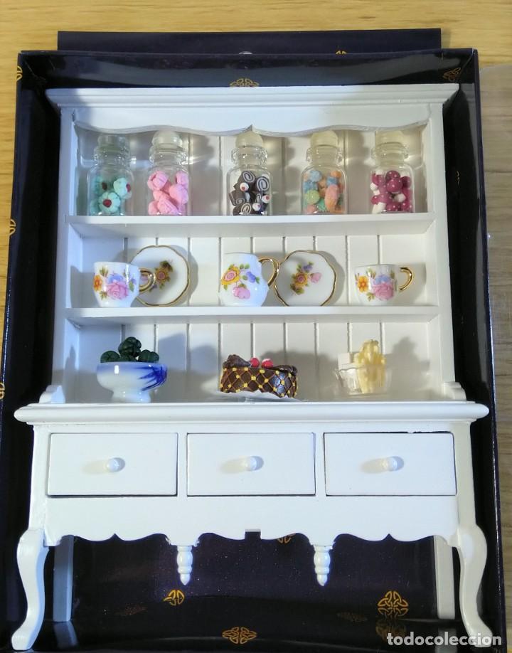 Casas de mu&ntilde;ecas: MUEBLE DE COMEDOR EN MADERA CON COMPLEMENTOS-CASA MU&Ntilde;ECA MINIATURA ESCALA1:12 - Foto 13