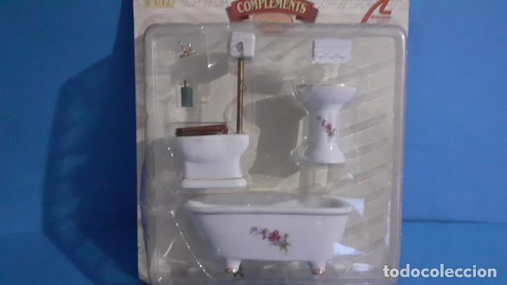 Casas de mu&ntilde;ecas: Ba&ntilde;o completo para casa de mu&ntilde;ecas. - Foto 2