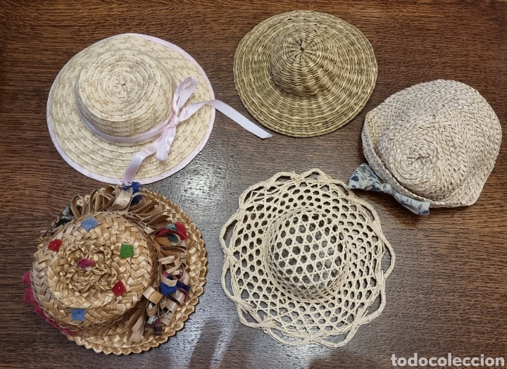 Casas de mu&ntilde;ecas: Lote de sombreros de paja - Foto 3