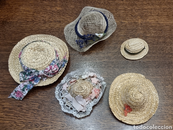 Casas de mu&ntilde;ecas: Lote de sombreros de paja - Foto 4